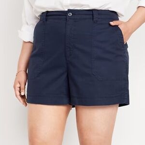 High-Waisted Chino Shorts